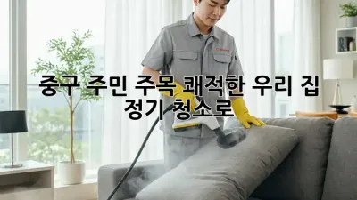 🌟 중구 주민 주목! 쾌적한 우리 집, 정기 청소로 ✨